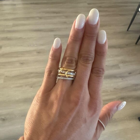 Neiman Marcus 18k Gold Plated Royalty Interlocking Ring - Picture 7 of 9